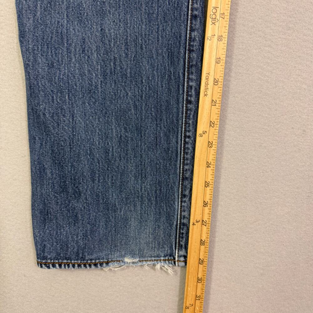 Levis 501 Jeans Men's 40x29 Blue Denim Faded Straight Leg Button Fly Distressed - Picture 9 of 11